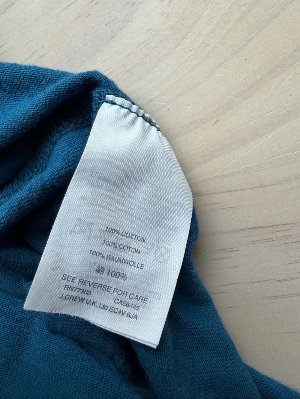 J Crew Teal Long Sleeve Crewneck Shirt